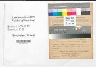 Entnazifizierung Robert Sengheiser , geb. 08.03.1915 (Angestellter)
