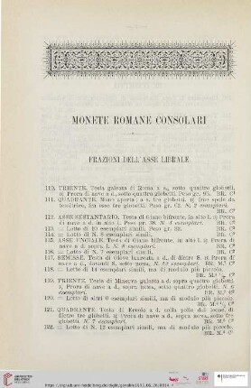 Monete romane consolari (No. 110 - 298)