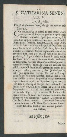 S. Catharina Senensis. V.