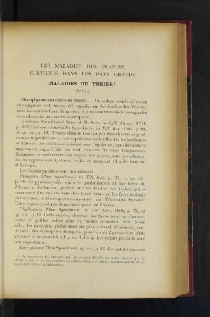 Les Maladies Des Plantes Cultivées Dans Les Pays Chauds.