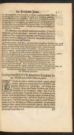 Nu folget das XXXVII. Capitel des Propheten Jesaie ...