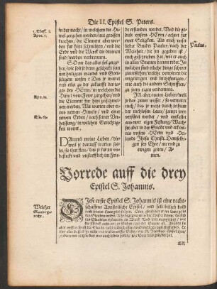 Vorrede auff die drey Epistel S. Johannis. [Anfang]
