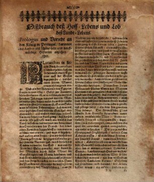 Antonii De Guevara, Barfüsser Ordens, Bischoffens zu Mondonedo, Kaysers Caroli V. Hoffpredigers, Canonisten, Chronisten und Raths Opera Omnia Historico-Politica : In welchen viel schöne, subtile, Politische vnd Moralische Discursen ... begriffen ; In Drey Theil abgetheilt ..., 3. Drey schöne Tractätlein, deren das eine de molestis aulae, & ruris laude