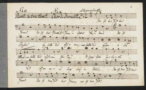 No. 13 Recit. und Arie tacet. No. 14 Chor der Israeliten