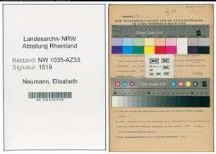 Entnazifizierung Elisabeth Neumann , geb. 28.11.1919 (Kaufmaennische Angestellte)