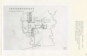 Jugendherberge, Berlin-Charlottenburg (Diplomarbeit bei Willy Kreuer): Grundriss Erdgeschoss 1:200