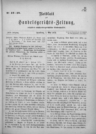 No. 17-18. 1. Mai 1875