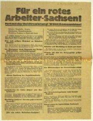 Aufruf der KPD zur sächsischen Landtagswahl 1926