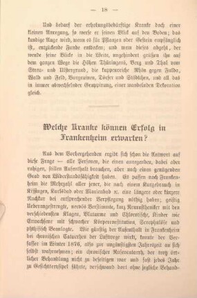 Welche Kranke können Erfolg in Frankenheim erwarten?