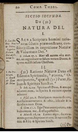 Sectio Secunda. De (30) Natura Dei