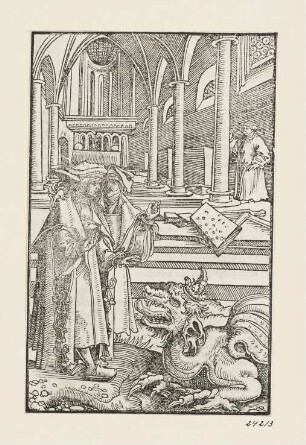 Zwei Zeugen, aus: Martin Luther, "Das newe testament deutzsch", Wittenberg 1524, ohne Paginierung [10. Kapitel Offenbarung]