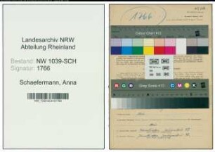 Entnazifizierung Anna Schaefermann , geb. 27.09.1889 ()
