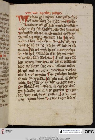 Von der tiefen Minne