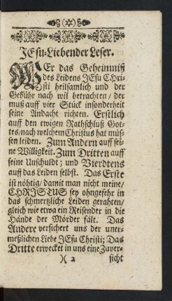 Jesu-Liebender Leser.