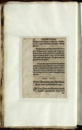 Titul. XXII. So der Antworter oder Appellat erscheint/ was er handlen soll und möge