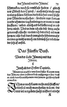 Innhalt des Ersten Capitels.