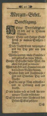 Morgen-Gebet