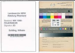 Entnazifizierung Wilhelm Schilling , geb. 12.11.1886 (Brandmeister)