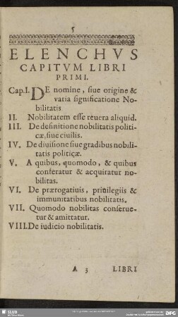 [Libri I. De Nobilitate generis]