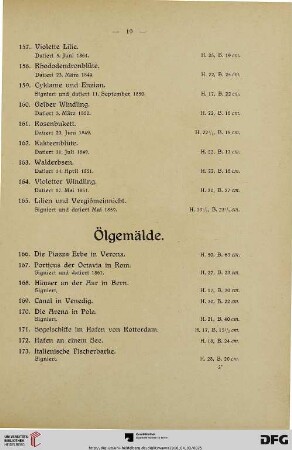Ölgemälde (Nr. 166-173)