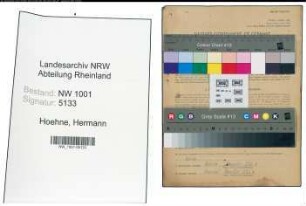 Entnazifizierung Hermann Hoehne, geb. 21.10.1906 (Schlosser)