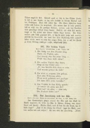104. Der Zaunkönig und der Bär.
