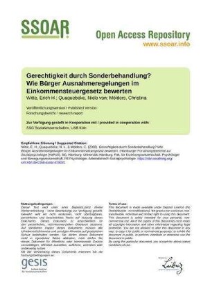 Gerechtigkeit durch Sonderbehandlung? Wie Bürger Ausnahmeregelungen im Einkommensteuergesetz bewerten