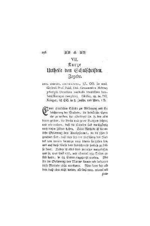 Kurze Urtheile von Schulschriften : Zugabe
