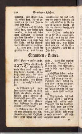Stunden-Lieder.