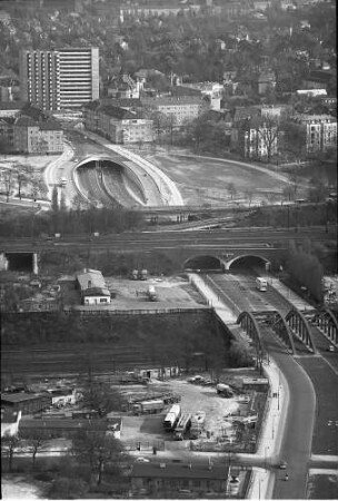 Berlin: Blick vom Funkturm nach Halensee mit Schnellstraße