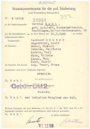 Gohl, Gertrud