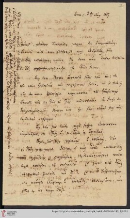 Korrespondenz Friedrich Lücke / Carl Ullmann: Brief von Friedrich Lücke an Carl Ullmann