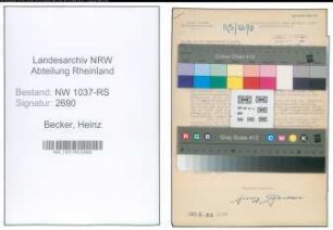 Entnazifizierung Heinz Becker , geb. 14.11.1908 (Stadtsekretaer)