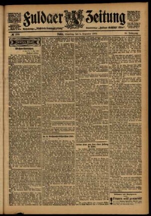 Dritte Ausgabe vom Samstag, den 05. Dezember 1903.