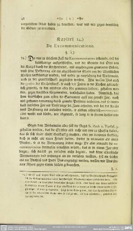 Kapitel 14.) De Excommunicatione