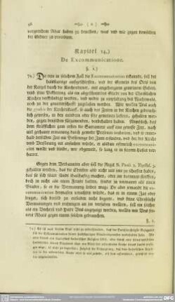 Kapitel 14.) De Excommunicatione