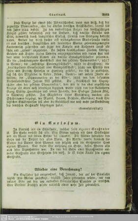 Ein Curiosum