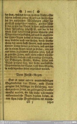 Vom Fleisch-Regen