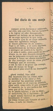 Del diario de una monja