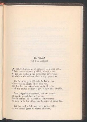 El tala : (El árbol piadoso)