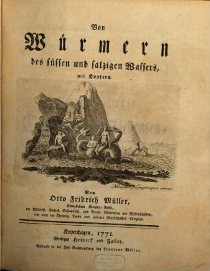 Von Würmern des süssen und salzigen Wassers : mit Kupfern