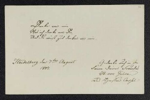 H... von Gilsa. – Heidelberg, 07.08.1807