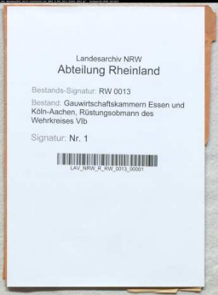 Rundschreiben der GWK Köln-Aachen