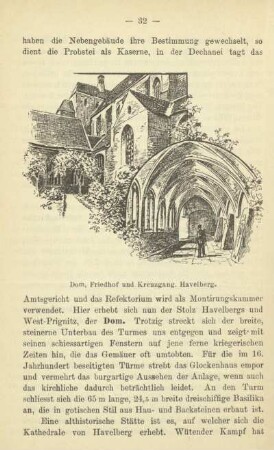 Dom, Friedhof und Kreuzgang. Havelberg