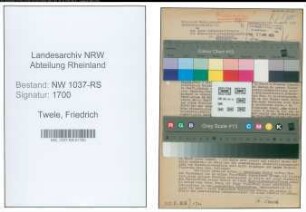 Entnazifizierung Friedrich Twele , geb. 00.00.0000 (Lehrer)