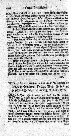 Medicinische Commentarien. Bd.3.,St.1.2.