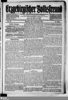 Erzgebirgischer Volksfreund : mit Schwarzenberger Tageblatt