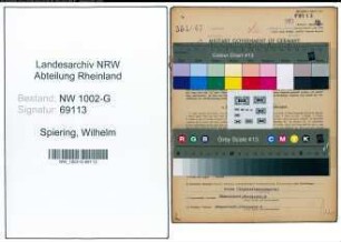 Entnazifizierung Wilhelm Spiering, geb. 04.12.1906 (Schlossermeister)