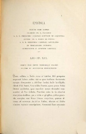 Leonis XIII Pontificis Maximi Acta, Vol. 13