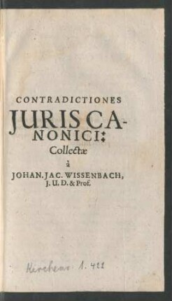 Contradictiones Iuris Canonici